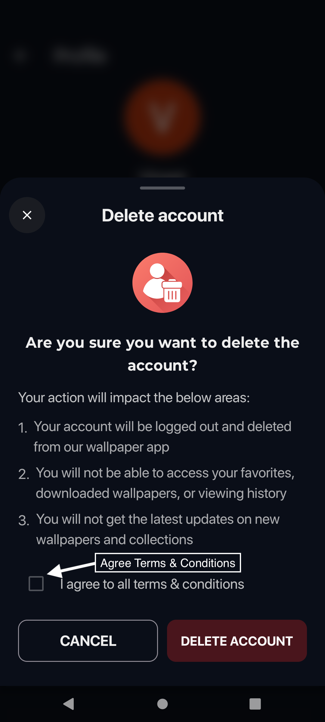Confirm Account Deletion